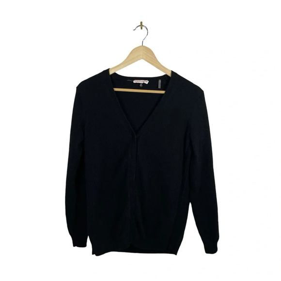 Rebecca Taylor Women’s 100% Cashmere V-Neck Cardigan in Black Size M - Picture 1 of 11